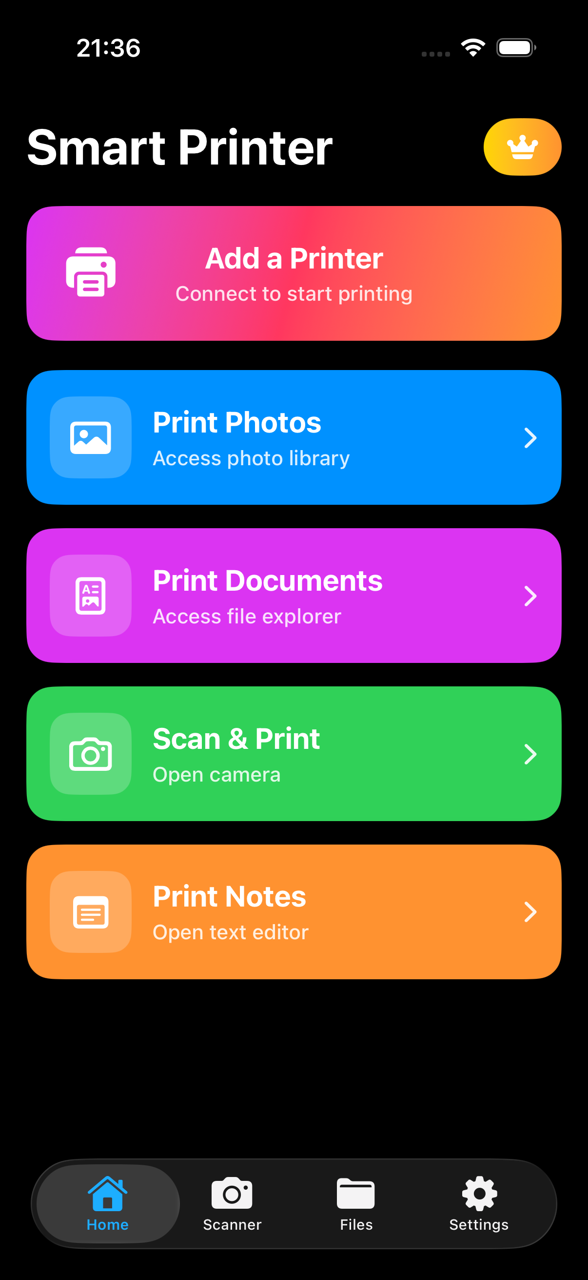 Mobile Print screenshot